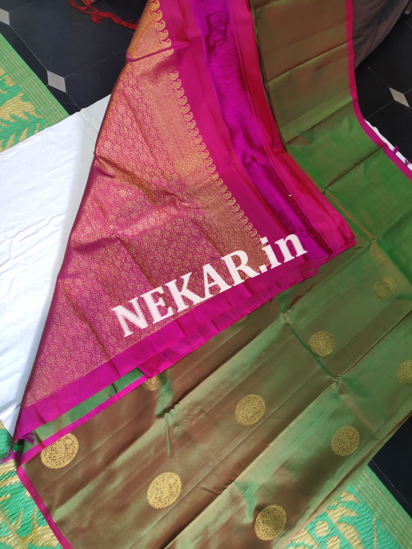 Buy BANARASI PATOLA Black And Pink Shade Cotton Silk Banarasi Saree With  Beautiful Antique Zari Buti Work And Contrast Striped Pallu With Blouse  Piece | Shoppers Stop