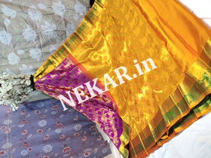 Picture of Magenta and Gold Bridal Kancheepuram Handloom Silk Saree