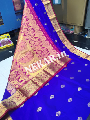 Picture of Molakalmuru Blue Pure silk Sare Handloom Silk Saree